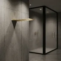 Gessi Tremillimetri Pomme de douche ronde ultra fine de 3 millimètres en acier inoxydable pour salles de bains et spas de luxe