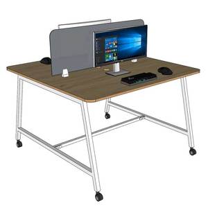FOS Contemporary Design Mobile Cluster <b>Table</b> 120x120cm Plywood Top with Iron Legs FOS <b>Table</b> System FOS006 - Product Image 1
