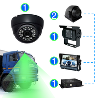 Kit Mini MDVR AHD 4 canaux | Enregistreur de preuves de conduite 1080P avec carte SD | Système de caméra de recul anti-vibrations pour camions, bus, fourgons et flottes de véhicules