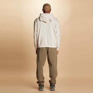 Classic Bear Ear Natural Hoodie-Sudadera con capucha elegante y divertida con adorables orejas de oso, perfecta para atuendos Casuales - Product Image 3