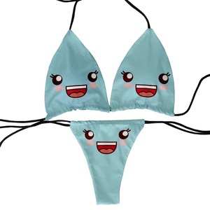 2025 conjunto de Bikini vendaje para mujer Estampado de sandía Sexy brasileño inferior traje de baño ropa de playa traje de baño de dos piezas OEM - Product Image 6