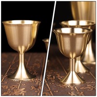 Calice Chrétien Ciboire de Luxe Moderne Patène Conception OEM Personnalisée Fabriqué à la Main Gravé Religieux Coupe Sainte Métal Plaqué