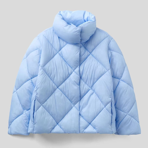 Chaqueta de Invierno Acolchada para Mujer, Personalizada al por Mayor, de Alta Calidad, Transpirable, de Algodón y Poliéster, con Capucha y Cremallera, Talla Grande, Color Rosa - Product Image 1