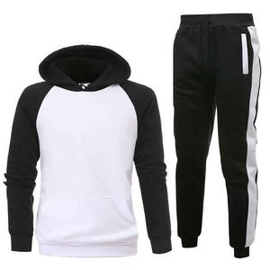 Traje de chándal para hombre en diseño de logotipo personalizado de doble color y traje de jogging de color Trajes de ropa deportiva de entrenamiento de salto - Product Image 4