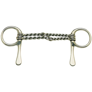 Broca de media cuchara de alambre trenzado doble con boquilla Lisa Instrumentos de caballo veterinario de acero inoxidable Precio barato OEM - Product Image 2