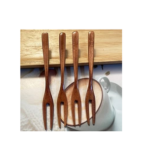 Cubiertos de madera de diseño 6,3 pulgadas 5,51 pulgadas vajilla natural y tenedor de uso de frutas con peso ligero - Product Image 6