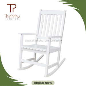 เก้าอี้โยกไม้เป็นมิตรต่อสิ่งแวดล้อมร่วมสมัยสำหรับห้องนั่งเล่นกลางแจ้งสวนลานห้องโถงโรงแรมโรงงานเวียดนาม - Product Image 2
