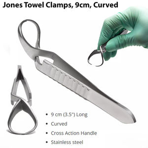 Pince vétérinaire Jones de qualité supérieure 9cm manuel allemand pince à serviette en acier inoxydable Instruments de préhension - Product Image 2