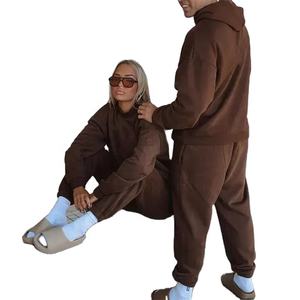 Personalizado Parejas Deportes Invierno En Blanco Jogger Unisex Tech Fleece Chándal, Liso Sudadera Con Capucha 2 Piezas Fleece Mujeres Algodón Liso - Product Image 3