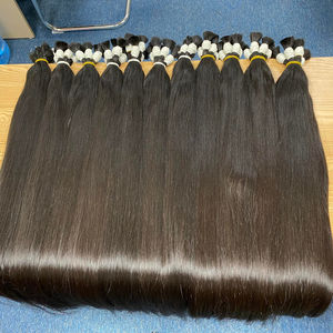 Meilleure vente 100% Vietnam brut vierge Remy cheveux faisceaux de haute qualité droite en vrac cheveux synthétiques 30 pouces étiré en gros - Product Image 1