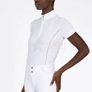 Chemise d'équitation personnalisée haut de gamme pour femmes, pour l'équitation, le saut d'obstacles et le dressage - Imperméable, coupe-vent, en spandex/polyester - Product Image 3