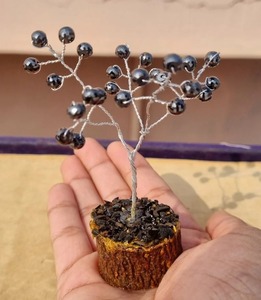 8mm Black Moissanite Loose Beads 25 Beads <b>Tree</b> Handmade with <b>Crystal</b> Stone for Jewelry Making or Bracelet Size 6 MM - Product Image 4