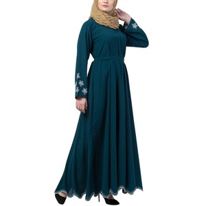 Vestido Abaya Cerrado de Punto para Otoño, para Toda Temporada, de Poliéster Antiestático, Grueso, Cálido, Elegante, de Alta Calidad para Mujeres Musulmanas - Product Image 3
