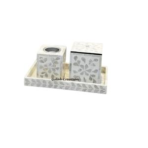 ชุดเตาเผาบัคฮูร์ไม้จันทน์ฝังมุกหรูหรา เป็นมิตรกับสิ่งแวดล้อม สำหรับมุบคัฮ์ร์ ของขวัญแบบดั้งเดิมของชาวอิสลาม ป้องกันกลิ่นไม่พึงประสงค์ - Product Image 1