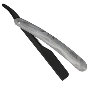 Maquinillas de afeitar de peluquero con mango de plástico, hechas rectas con maquinillas de afeitar de acero inoxidable para quitar el pelo, maquinillas de afeitar - Product Image 2