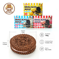 Nouvelle Arrivée : Recette de Biscuits Sandwich Noirs Camill 100G, Trois Saveurs de Chocolat Croquant et Intense, Biscuits Fourrés en Gros