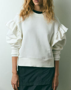 Sudadera de Mujer con Cuello Redondo, Manga Larga, Diseño Moderno, Personalizada, Precio al por Mayor, Lavado Ácido, Color Liso - Product Image 1