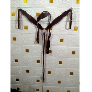 Hermosa cabeza y coraza de cuero occidental en color marrón - Product Image 1