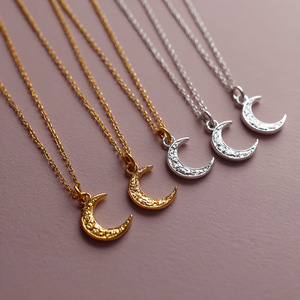 สร้อยคอจี้เงินรูปพระจันทร์สีเงิน925โลโก้ตามสั่งสำหรับแบรนด์เครื่องประดับ - Product Image 4