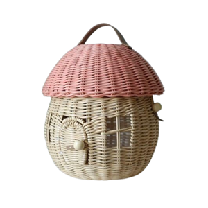 Tendance de haute qualité artisanat rotin champignon tissé paniers de rangement panier-cadeau du Vietnam - Product Image 4