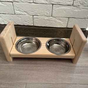 Elevated Wooden Pet Feeder for Comfortable Eating Wooden Dog Feeder with Stainless Steel Bowls With Low Cost - Product Image 2