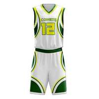 Uniformes de basket-ball très vendus par le fabricant, style personnalisé, qualité professionnelle respirante blanche et verte à un prix avec marque privée