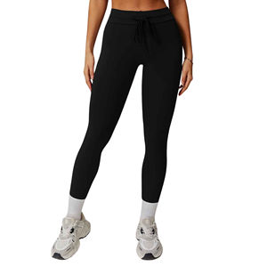 Custom Soft Fabric Women's Fitness Leggings Seamless Solid <b>Tights</b> for Athleisure Yoga or Gym Performance Summer Use - Product Image 4