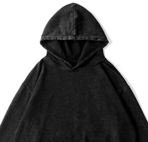 Meilleure qualité hommes vêtements décontractés sweats à capuche Slim Fit 500 GSM lavage à l'acide conception personnalisée plaine couleur unie avant à capuche Direct Pakistan - Product Image 4