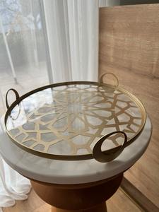 Bandeja de Servicio de Acero Inoxidable con Logotipo Personalizable para Decoración del Hogar de Oriente Medio, Apta para Lavavajillas, para Uso en la Cocina y la Sala de Estar - Product Image 2