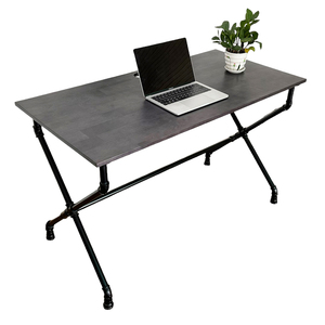 Escritorio de Oficina Industrial de Madera con Patas de Tubo en Forma de X-HBON011 - Product Image 3