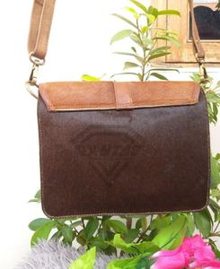 Bolso de cuero de vaca para mujer, bolso de mano, pelo de vaca marrón en el hombro, pelo de vaca de verano, los mejores bolsos de mano de cuero OEM - Product Image 2