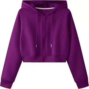 เสื้อฮู้ดครอปของผู้หญิงคุณภาพพรีเมี่ยมสไตล์ลำลองสั้นเหมาะสำหรับทุกโอกาสกำหนดเองสำหรับฤดูหนาว - Product Image 1