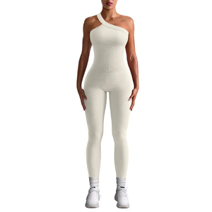 จั๊มสูทเต็มตัวโยคะสำหรับผู้หญิงชุดออกกำลังกายเล่นฟิตเนสแบบชิ้นเดียวติดก้นออกแบบโลโก้ได้ตามต้องการ - Product Image 4