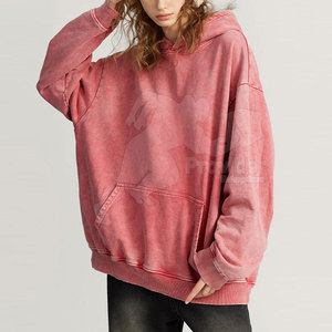 Sudaderas Casuales de Invierno para Mujer, Lavado Ácido, con Capucha, Transpirables, de Poliéster/Algodón, Servicio OEM, Alta Calidad, Precio al por Mayor - Product Image 4