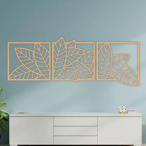 Diseño de hoja de corte láser MDF de precio razonable con 3 patrones de tamaño personalizado y acabado para decoración de pared hogar sala de estar - Product Image 6