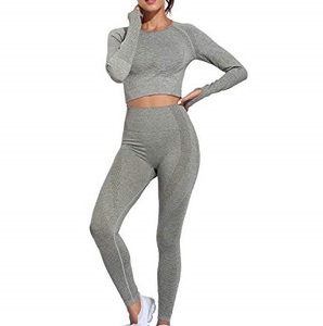 Costume de yoga serré extensible de haute qualité pour pantalons et soutien-gorge pour femmes taille haute ascenseur hanche Fitness Yoga ensembles - Product Image 6