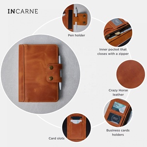 Organisé lors de vos déplacements grâce à notre organisateur de portefeuille en cuir de qualité supérieure pour cahiers A4 et A5 LPA-0020 - Product Image 6