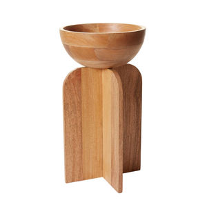 2025 dernier bol à fruits en bois de piédestal de conception - Product Image 1