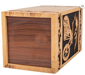 โกศไม้สำหรับนักขี่จักรยานทำมือสำหรับผู้ใหญ่ขี้เถ้าเถ้ากระดูกของผู้ใหญ่ - Product Image 3