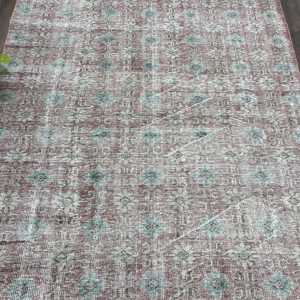 Turkish Vintage Rug 6x10 ft (182x305 cm), <b>Red</b> <b>Wool</b> Rug - Product Image 3