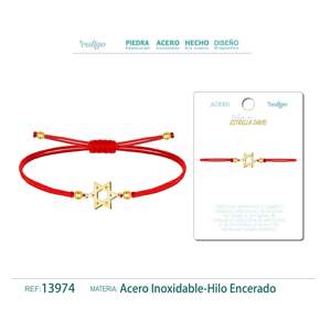 Dorado Estrella David braccialetto di fascino Fine elegante Pulsera De Hilo - Product Image 1