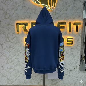 Servicio de OEM ahora disponible en Sudadera con capucha de cremallera de tasa ajustable amarillo impreso hecho en fábrica precio barato sudaderas con capucha para hombres - Product Image 2