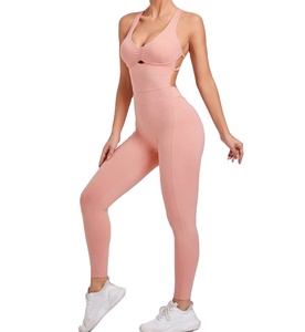 Women's High Waist Breathable Canvas <b>Workout</b> Plus Size Shorts Fitness Top Bra Sportswear Set Solid Casual 100% Cotton Quick Dry - Product Image 1