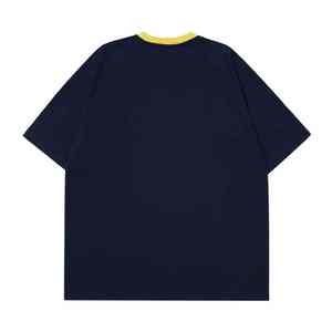 Camiseta de manga corta de retales de verano personalizada para hombre, 220g, Algodón puro, versión abierta doble, Camiseta holgada con estampado Digital - Product Image 4