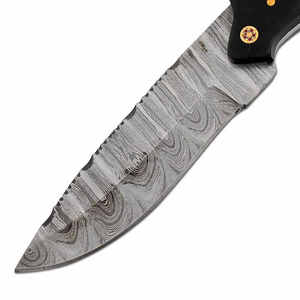 Cuchillo de caza de acero de Damasco hecho a mano, cuchillos de camping portátiles multifuncionales tácticos - Product Image 3