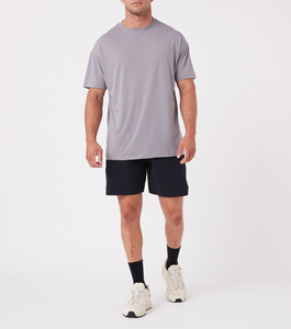 T-shirt uni 100% coton super lourd 300gsm épais surdimensionné épaule tombante - Product Image 5