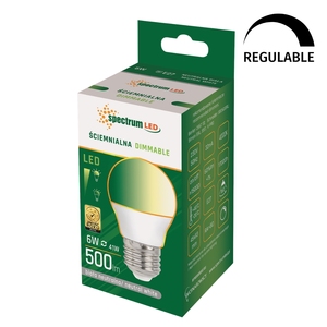 Lámpara esférica LED regulable E27 6W 4000K 500Lm (Spectrum WOJ+14379) - Product Image 1