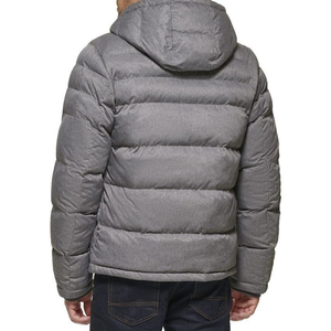 Chaqueta acolchada personalizada para exteriores para hombre con tela impermeable de manga larga estilo cortavientos de ajuste térmico para ropa de nieve de invierno - Product Image 2
