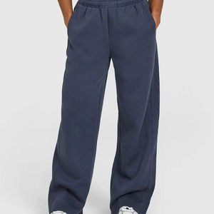 Pantalones de chándal de pierna ancha de la mejor calidad para mujer, de algodón 100% Material, transpirable, estampado de logotipo personalizado, cordón sólido OEM - Product Image 1