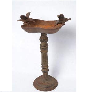 อ่างน้ำเหล็กแบบเรียบง่ายอ่างอาบน้ำนกทำจากเหล็กหล่อสไตล์โบราณสำหรับชานบ้านระเบียงสวน - Product Image 5